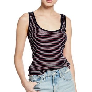 Rag & Bone Aria Mix Stripe Cotton Tank Top